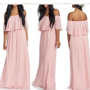 Show Me Your MuMu dusty blush crisp bridesmaid dress
